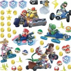 York/RoomMates Murals Mario Kart 8 Wall Decals Mural> Mens & Lodge