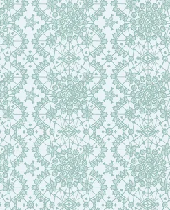 Brewster Myte Mint Lace Wallpaper Best