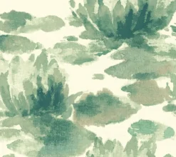 York NA0526 Green Water Lily Wallpaper> Architectural