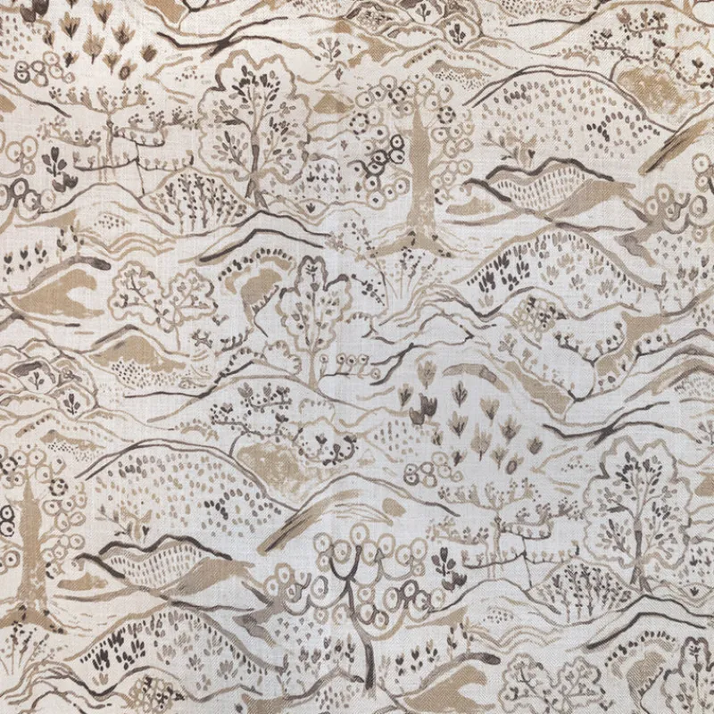 Stock/Regal Nami Fawn Watercolor Landscape Regal Fabric New