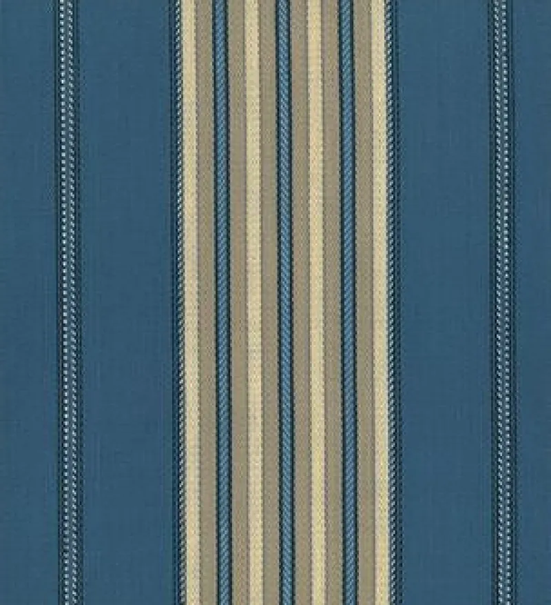 Laura Kiran Normandy Stripe Blue Fabric New