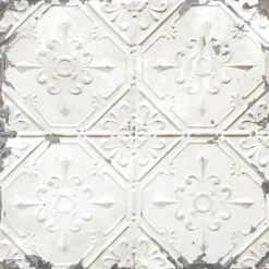 Brewster 3115-NU2213 Gallery Off-White Vintage Tin Tile Wallpaper> Architectural