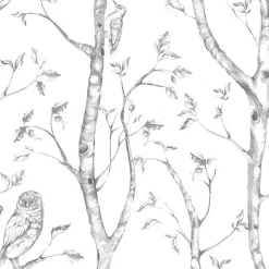 Brewster NU1412 Grey Woods Peel And Stick Wallpaper Hot