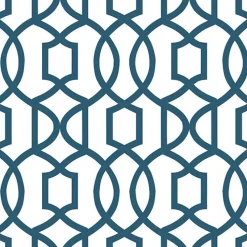 Brewster NU1648 Navy Grand Trellis Peel and Stick Wallpaper> Florals