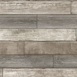 Stock/Brewster NU1690 Taupe Grey Reclaimed Wood Plank Peel & Stick Wallpaper> Mens & Lodge