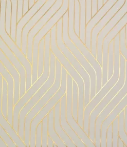 York/AV NW3517 Ebb And Flow Almond/Gold Wallpaper> Damask, Trellis & Geometrics