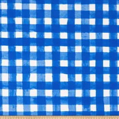 Tempo OD Picnic Check Cobalt Fabric Discount