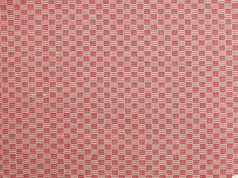 Laura Kiran Ottoman Check Rose Fabric Best