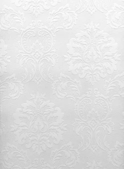 Brewster Plouf Paintable Damask Wallpaper> Damask, Trellis & Geometrics