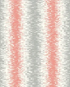 Brewster/ASP Quake Coral Abstract Stripe Wallpaper> Damask, Trellis & Geometrics