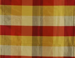 #1 Textiles Red & Gold silk buffalo check fabric PDS 1235 Best