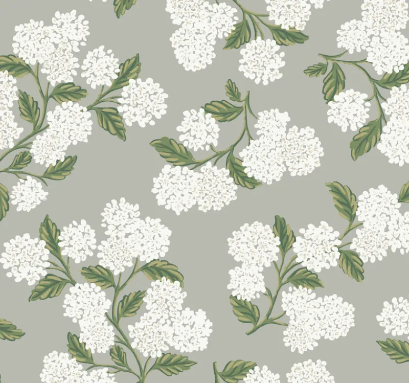 York RI5144 Gray Hydrangea Wallpaper Best