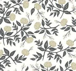 York RI5150 White/Black Peonies Wallpaper> Architectural