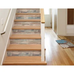 Stock/York/Roomates RMK9052WP Blue Distressed Wood Peel and Stick Wall Decor Online