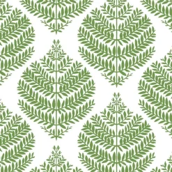 Stock/York RMK11513WP Green Hygge Fern Damask Peel and Stick Wallpaper> Florals