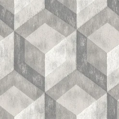 Brewster/ASP Rustic Wood Tile Ash Geometric Wallpaper Sale