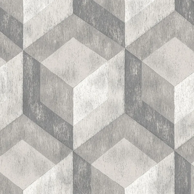 Brewster/ASP Rustic Wood Tile Ash Geometric Wallpaper Sale
