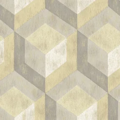 Brewster/ASP Rustic Wood Tile Honey Geometric Wallpaper> Mens & Lodge