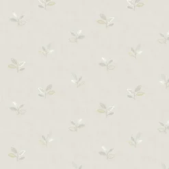 Brewster Sage Hill Leigh Grey Leaf Wallpaper> Architectural