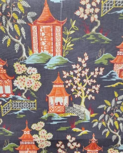 Stock/Covington Shoji Lacquer Covington Pagoda Print Fabric Online