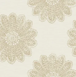 Brewster/ASP Sol Light Brown Medallion Wallpaper> Florals