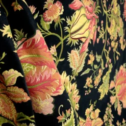 Stock/Regal Spencer Black Floral Upholstery Fabric Clearance