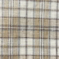 Stock/PKaufmann_inc/PK Stately Tussah Taupe Grey Cream Plaid P Kaufmann Fabric Clearance