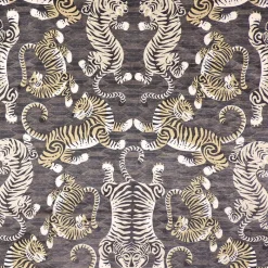 Regal Tabby Charcoal Fabric Outlet