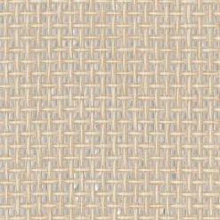 Brewster Tai Xi Cream Grasscloth Wallpaper> Damask, Trellis & Geometrics