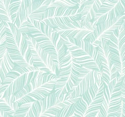 York TC2716 Aqua Rainforest Canopy Wallpaper> Damask, Trellis & Geometrics