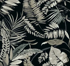 York TC2625 Black Tropical Toss Wallpaper> Architectural