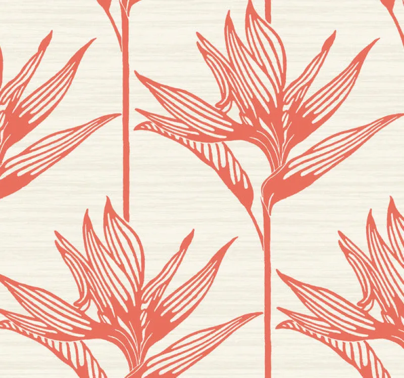 York TC2676 Coral Bird Of Paradise Wallpaper> Architectural