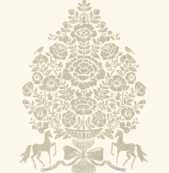 Brewster Till Cream President Damask Wallpaper Clearance