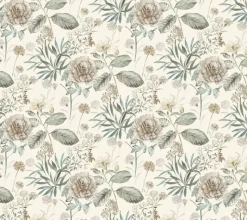 York TL1918 Beige/Green Midsummer Floral Wallpaper> Architectural