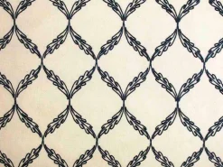 Laura Kiran Trellis Blue Fabric Hot