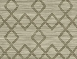 Brewster Vana Brown Woven Diamond Wallpaper Online