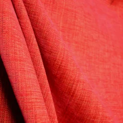 De Leo Vermillion 2 Sunset Red Orange Solid Chenille Texture Upholstery Fabric> Solid, Texture & Faux