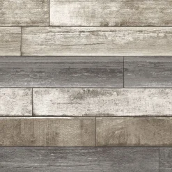 Brewster/ASP Weathered Plank Grey Wood Texture Wallpaper> Damask, Trellis & Geometrics