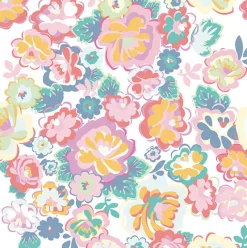 Brewster White English Country Floral Dream Wall Mural> Kids