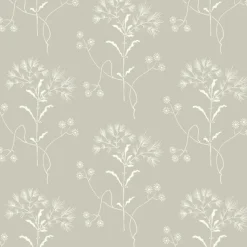 York Wildflower Cupola (Light Grey)/White Magnolia Home Vol. II Wallpaper Discount