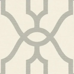 York Woven Trellis Quarry Grey on Cream Magnolia Home Vol. II Wallpaper Discount