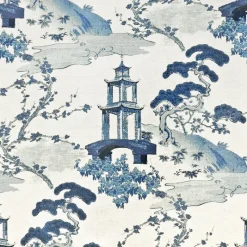 Regal Zen Indigo Fabric> Florals